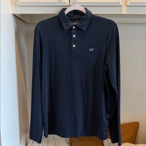 Vineyard Vines Dark Blue Long Sleeve Polo